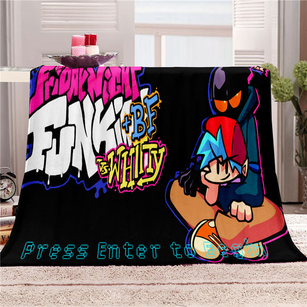Friday Night Funkin 3D Printed Plush Blanket Flannel Fleece Throw