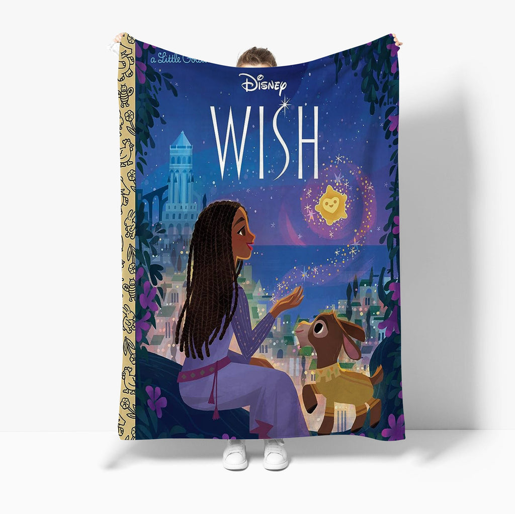 Wish 3D Printed Plush Blanket Flannel Fleece Throw Warm Gift for Kids Adults Home Office