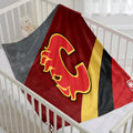 Calgary Flames Hockey Team Flannel Fleece Throw Blanket