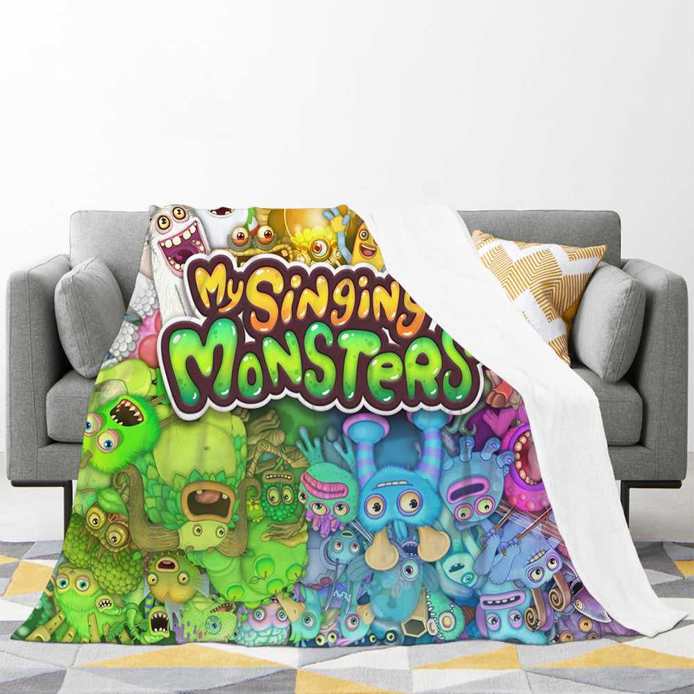 My Singing Monsters 3D Printed Plush Blanket Flannel Fleece Throw