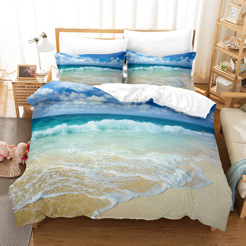 2026 NEW Coastal Beach Theme Bedding Sets Quilt Cover Without Filler