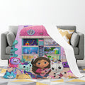Gabbys Dollhouse 3D Printed Plush Blanket Flannel Fleece Throw