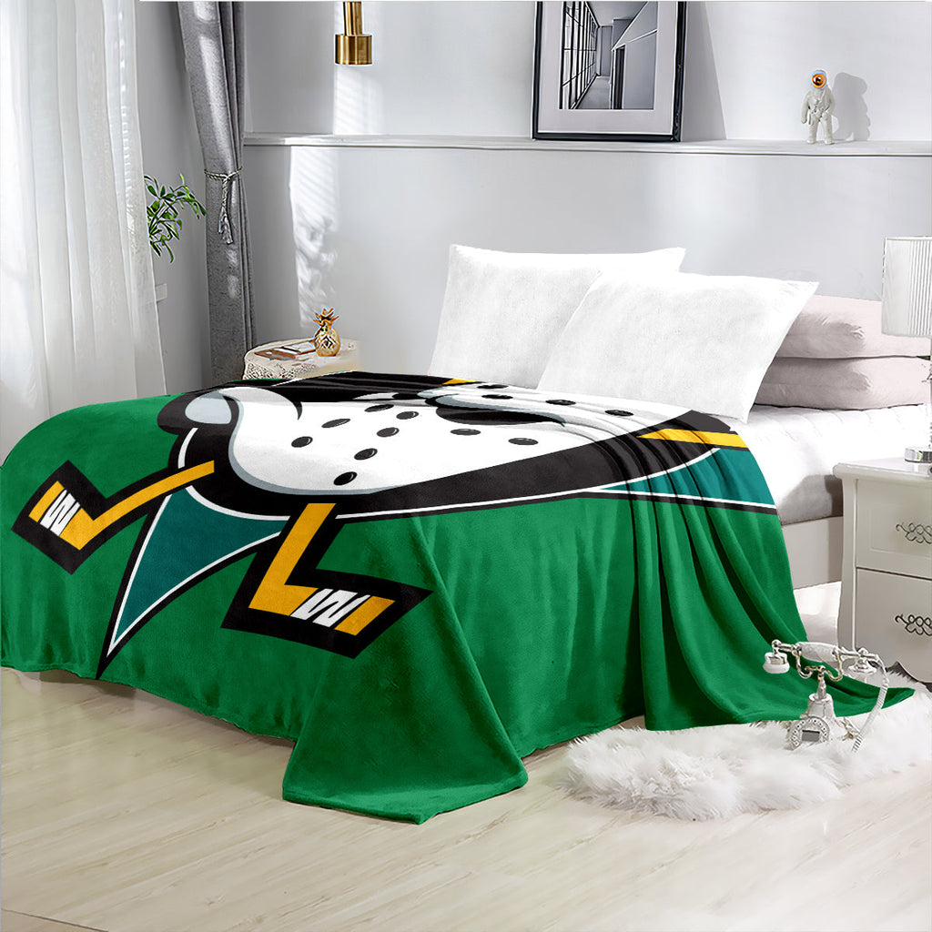 Anaheim Ducks Hockey Team Flannel Fleece Throw Blanket
