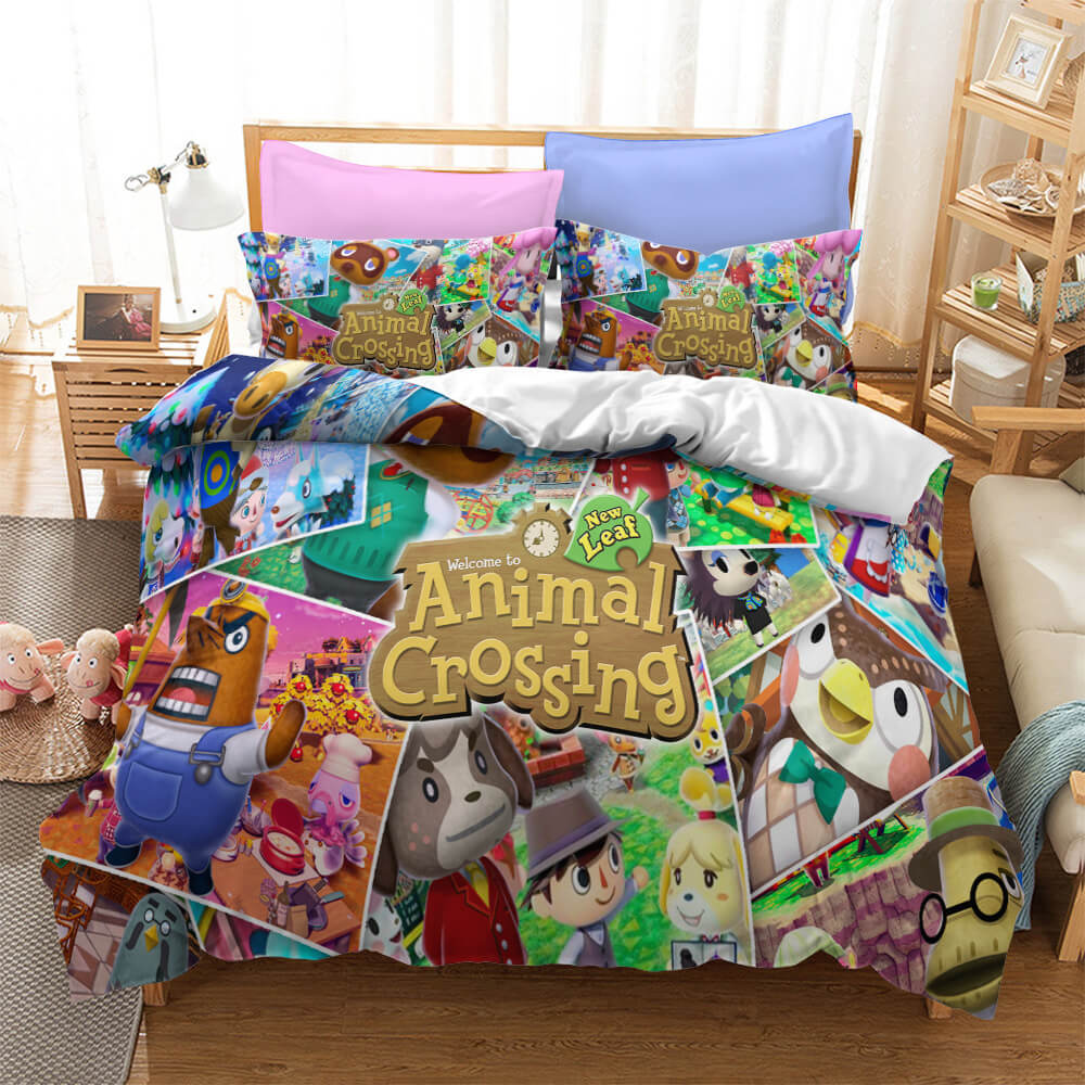 2026 NEW Animal Crossing Pattern Bedding Set Quilt Cover Without Filler