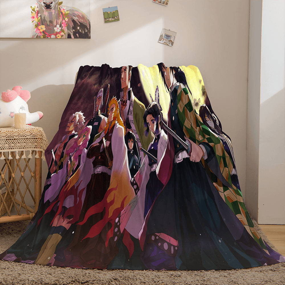 2026 NEW Anime Demon Slayer Flannel Fleece Throw Blanket
