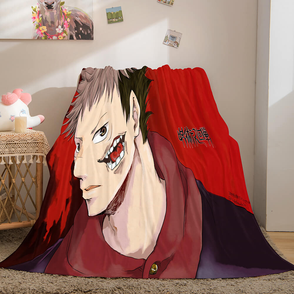 2026 NEW Anime Jujutsu Kaisen Flannel Throw Cosplay Blanket
