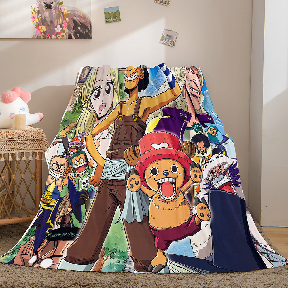 2026 NEW Anime ONE PIECE Cosplay Soft Flannel Fleece Throw Blanket Bedding Sets