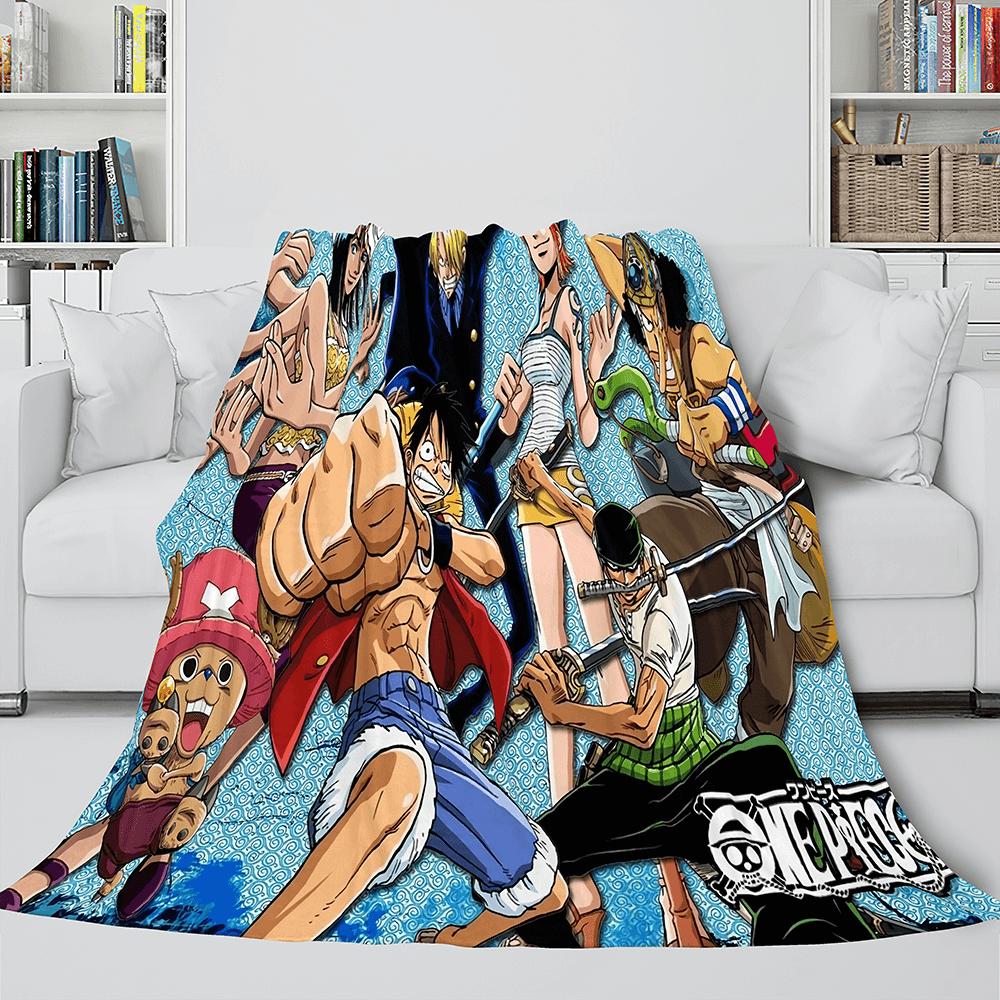 2026 NEW Anime One Piece Straw Hat Pirates Super Soft Flannel Throw Bed Blanket
