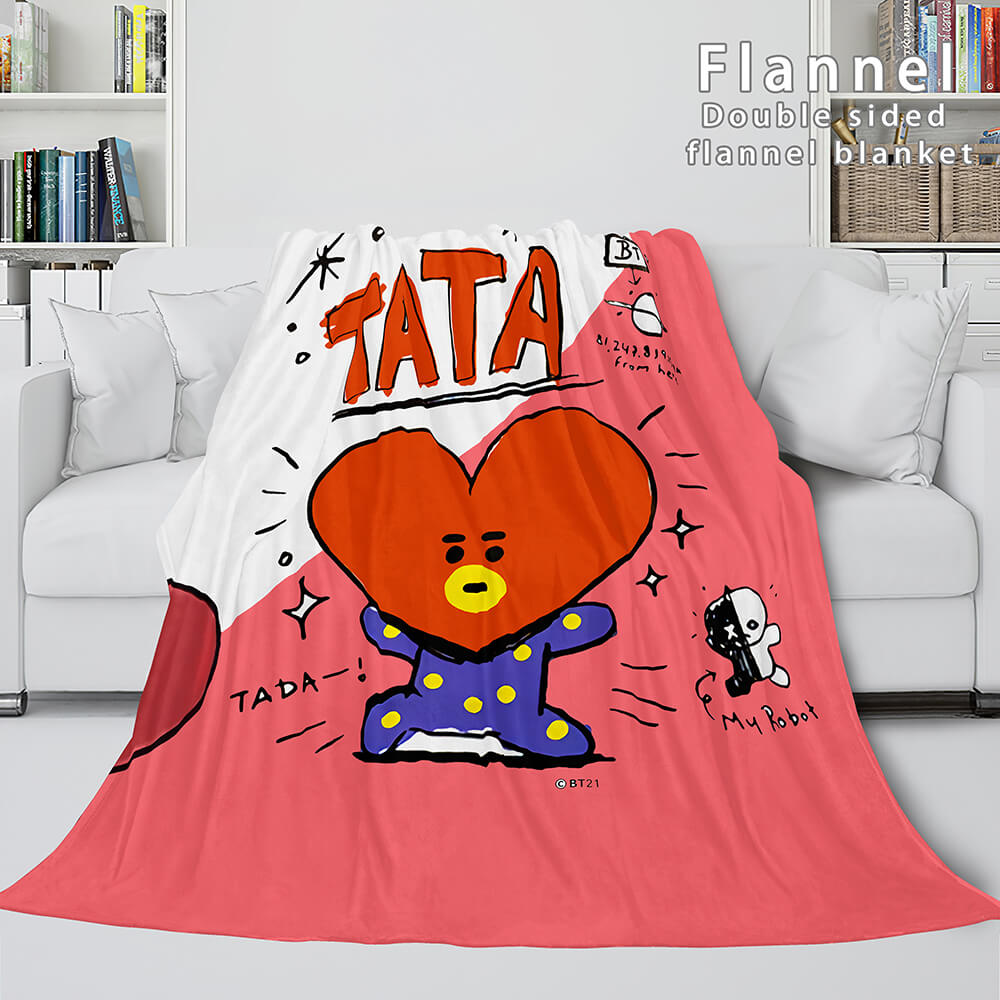2026 NEW BT21 Cosplay Flannel Blanket Throw