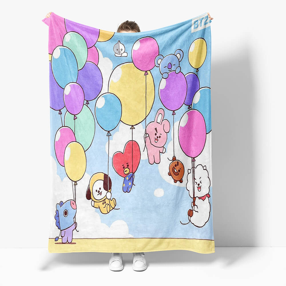 2026 NEW BT21 Flannel Fleece Throw Cosplay Blanket