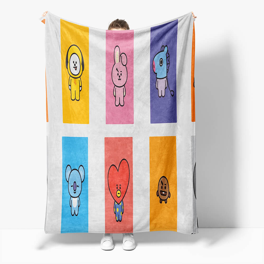 2026 NEW BT21 Flannel Fleece Throw Cosplay Blanket