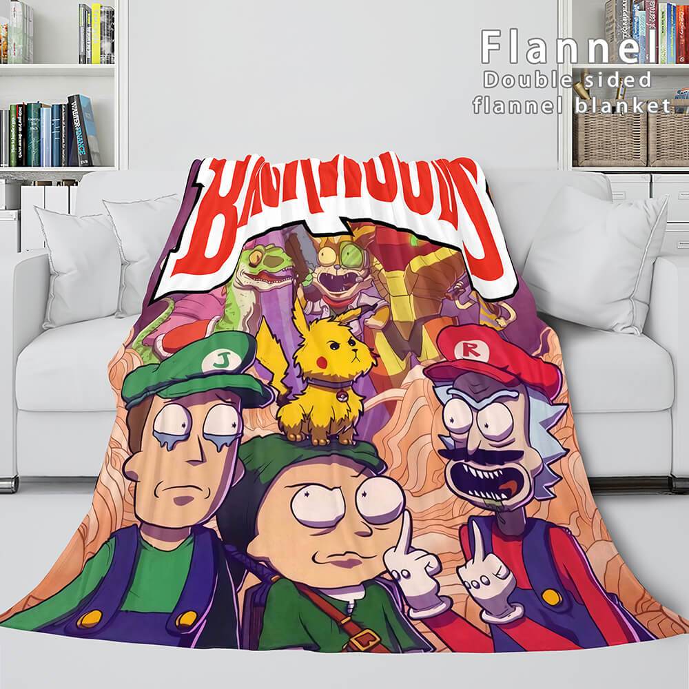 2026 NEW Rick And Morty Super Soft Flannel Fleece Blanket
