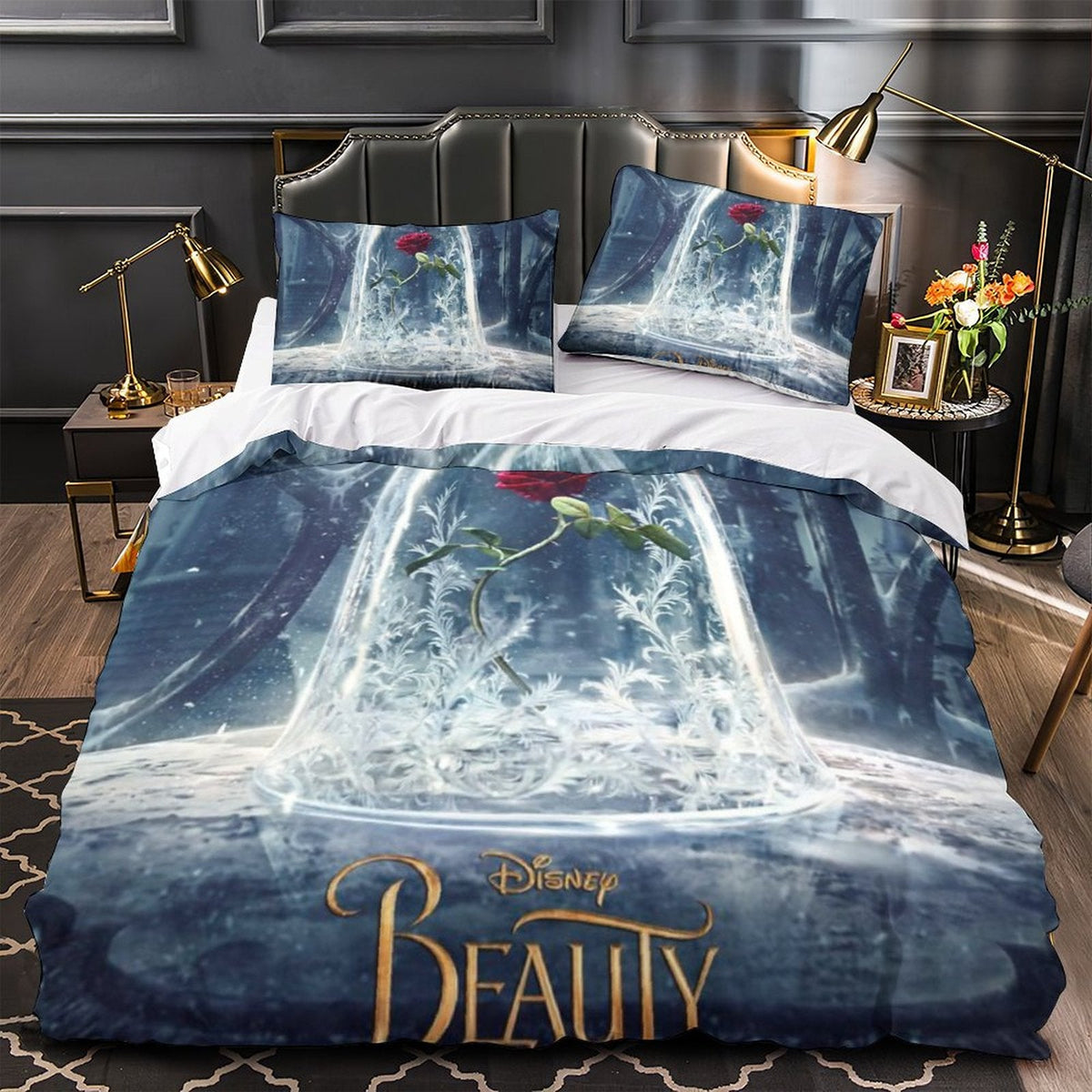 2026 NEW Beauty and the Beast Bedding Set Quilt Duvet Cover Without Filler