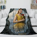 2026 NEW Beauty and the Beast Blanket Flannel Throw Room Decoration