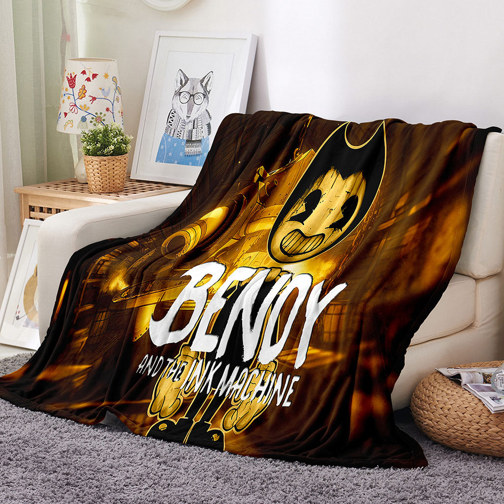 2026 NEW Bendy And The Ink Machine Blanket Flannel Throw Room Decoration