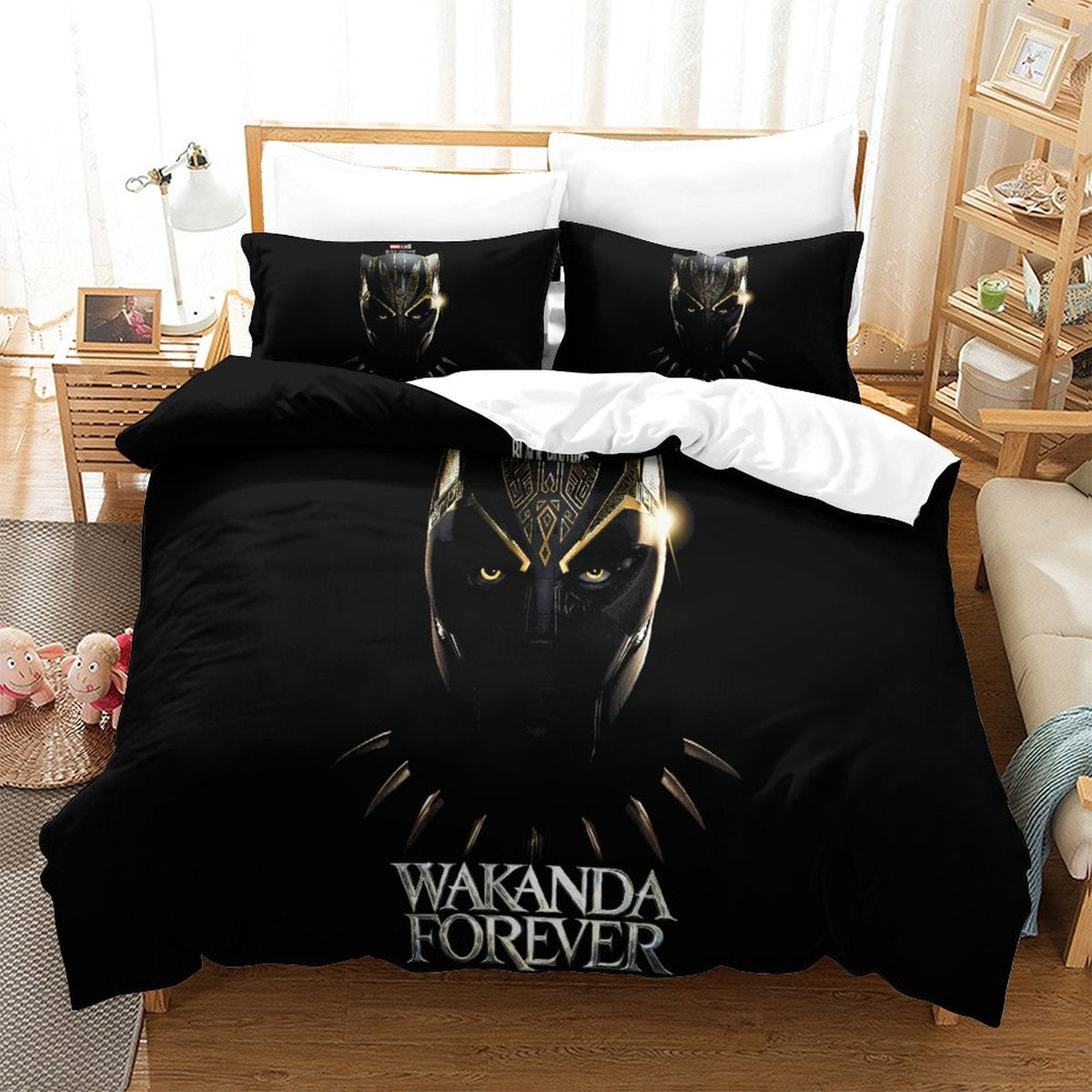 2026 NEW Black Panther Wakanda Forever Bedding Set Quilt Cover