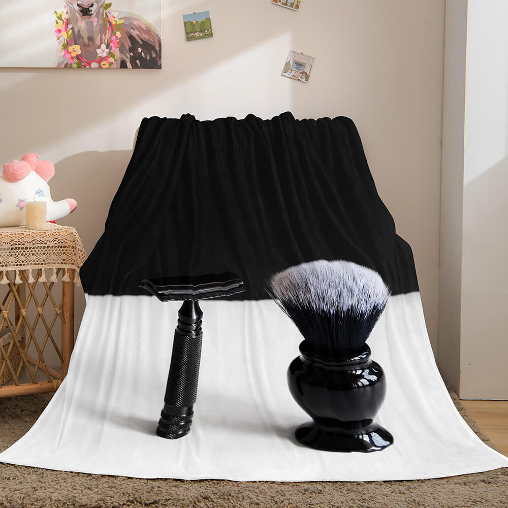 2026 NEW Black and White Flannel Fleece Throw Cosplay Blanket