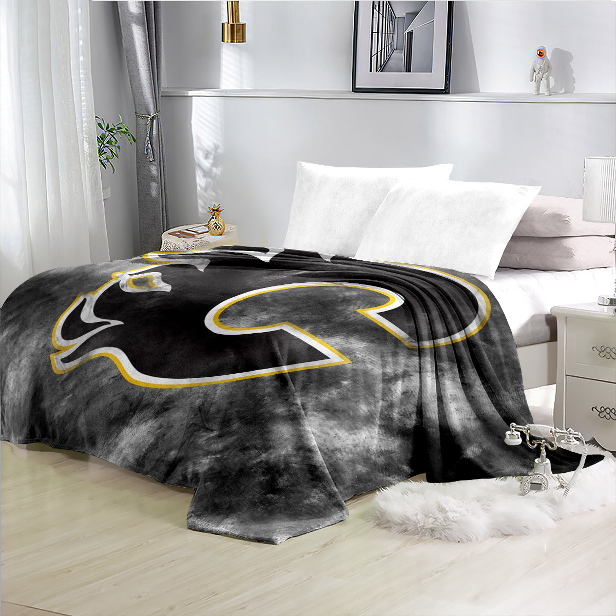Calgary Flames Hockey Team Flannel Fleece Throw Blanket