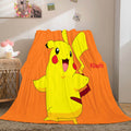2026 NEW Cartoon Pokemon Pikachu Flannel Fleece Blanket Throw Cosplay Blanket