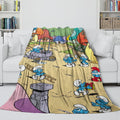 2026 NEW Cartoon Smurfs Blanket Flannel Throw Room Decoration