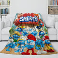 2026 NEW Cartoon Smurfs Blanket Flannel Throw Room Decoration