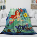 2026 NEW Cartoon The Little Mermaid Blanket Flannel Fleece Throw Room Decoration