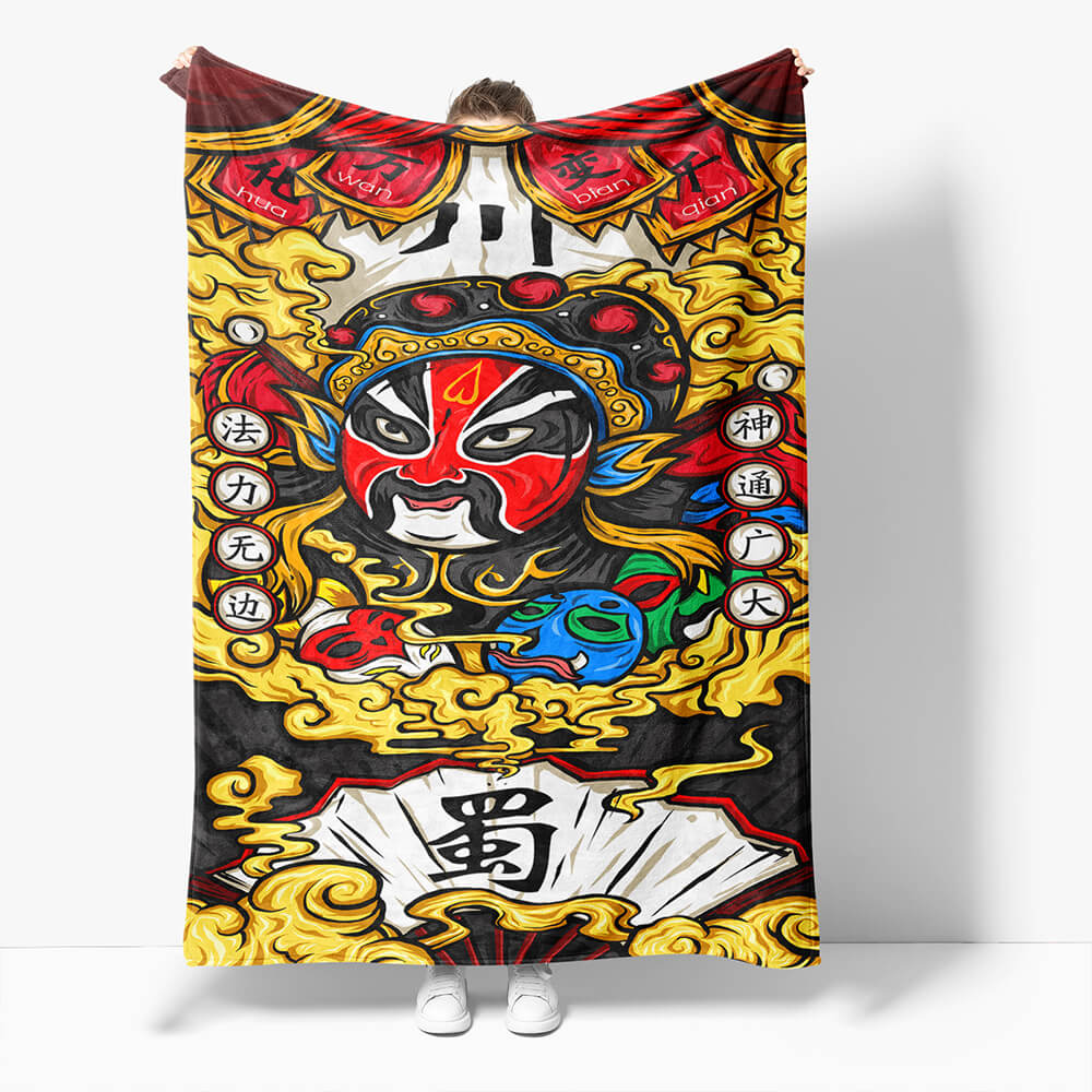 2026 NEW Chinese National Tide Elements Flannel Fleece Throw Cosplay Blanket