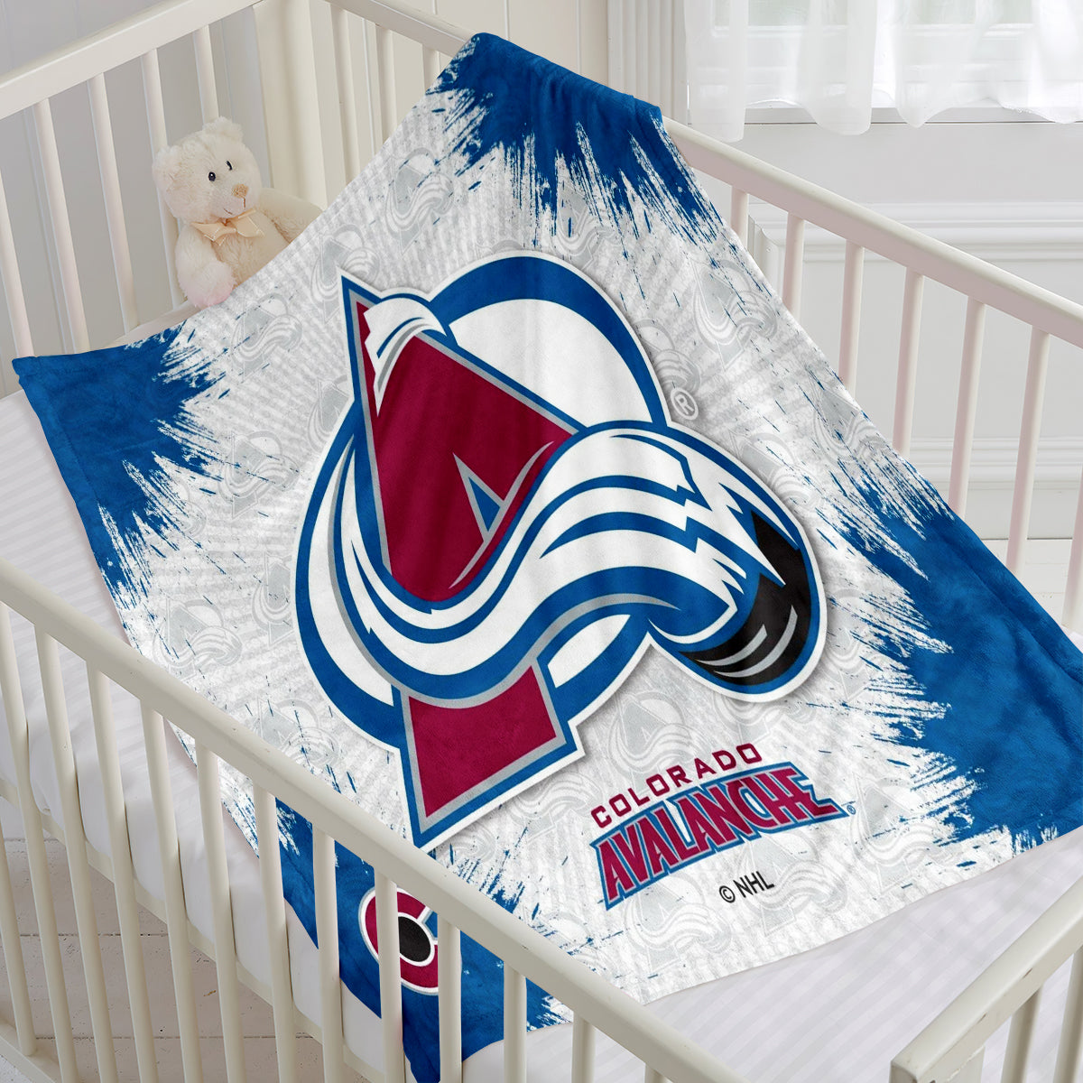 Colorado Avalanche Hockey Team Flannel Fleece Throw Blanket