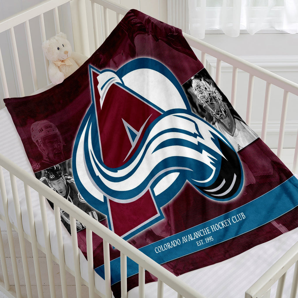 Colorado Avalanche Hockey Team Flannel Fleece Throw Blanket