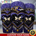 Custom Name NFL Baltimore Ravens Tumbler Mickey Tumbler For Couples This Valentine