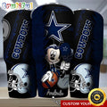 Custom Name NFL Dallas Cowboys Tumbler Mickey Tumbler Art For Sports Fan