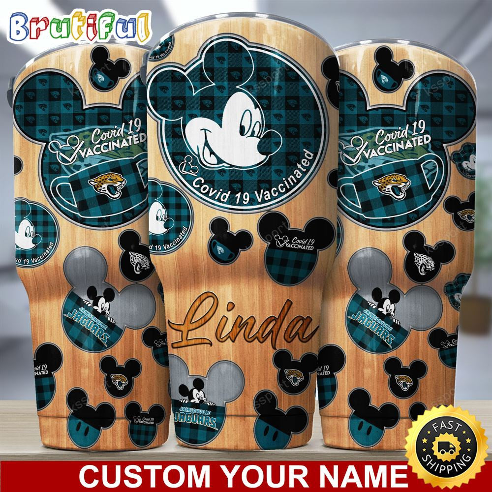 Custom Name NFL Jacksonville Jaguars Tumbler Nfl Mickey Tumbler