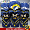 Custom Name NFL Los Angeles Rams Tumbler Mickey Tumbler For Couples This Valentine