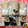 Custom Name NFL New Orleans Saints Tumbler Nfl Mickey Mouse Tumbler For Your Darling This Valentine