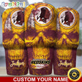 Custom Name NFL Washington Commanders Tumbler Skull Pattern For Sports Fan