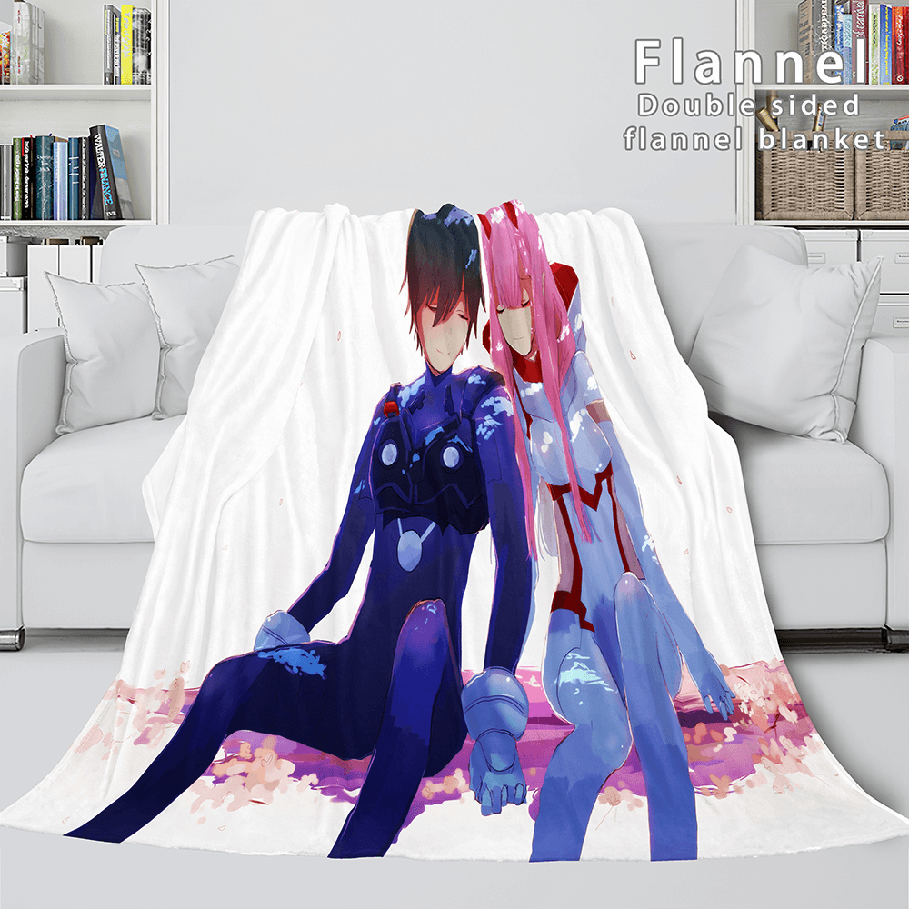 2026 NEW DARLING in the FRANXX Cosplay Flannel Blanket Throw