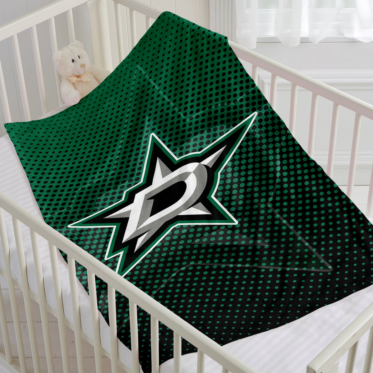 Dallas Stars Hockey Team Flannel Fleece Throw Blanket