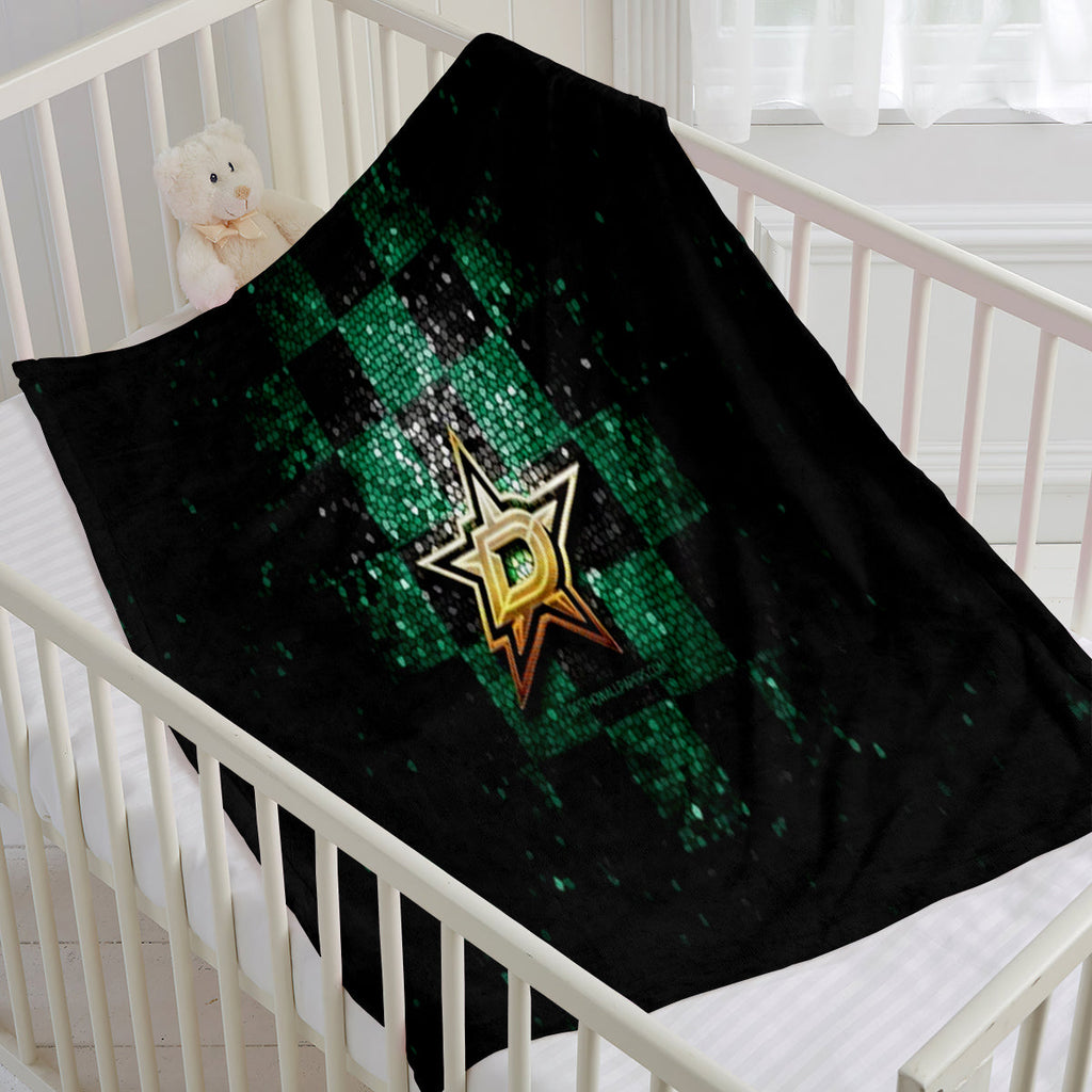 Dallas Stars Hockey Team Flannel Fleece Throw Blanket
