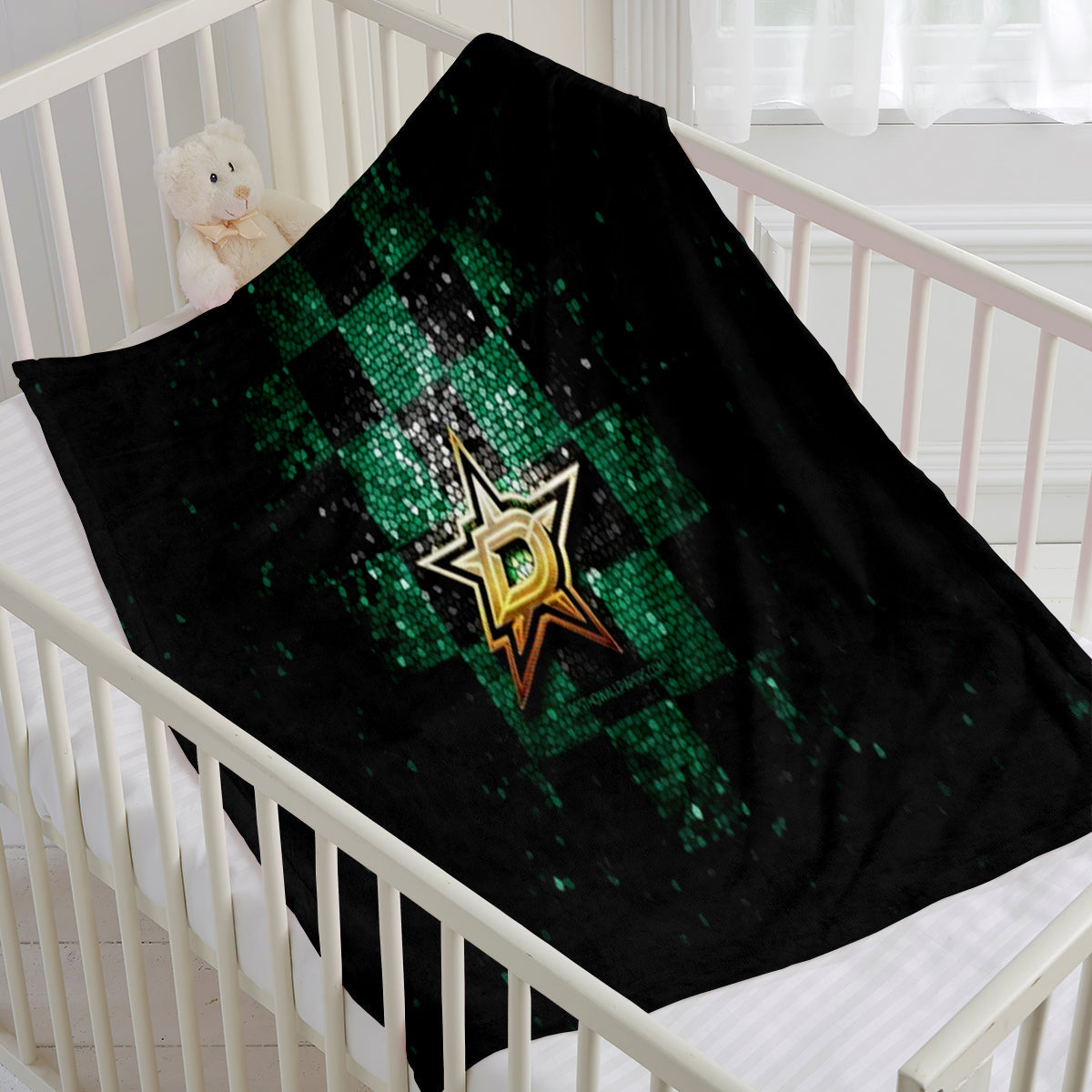 Dallas Stars Hockey Team Flannel Fleece Throw Blanket