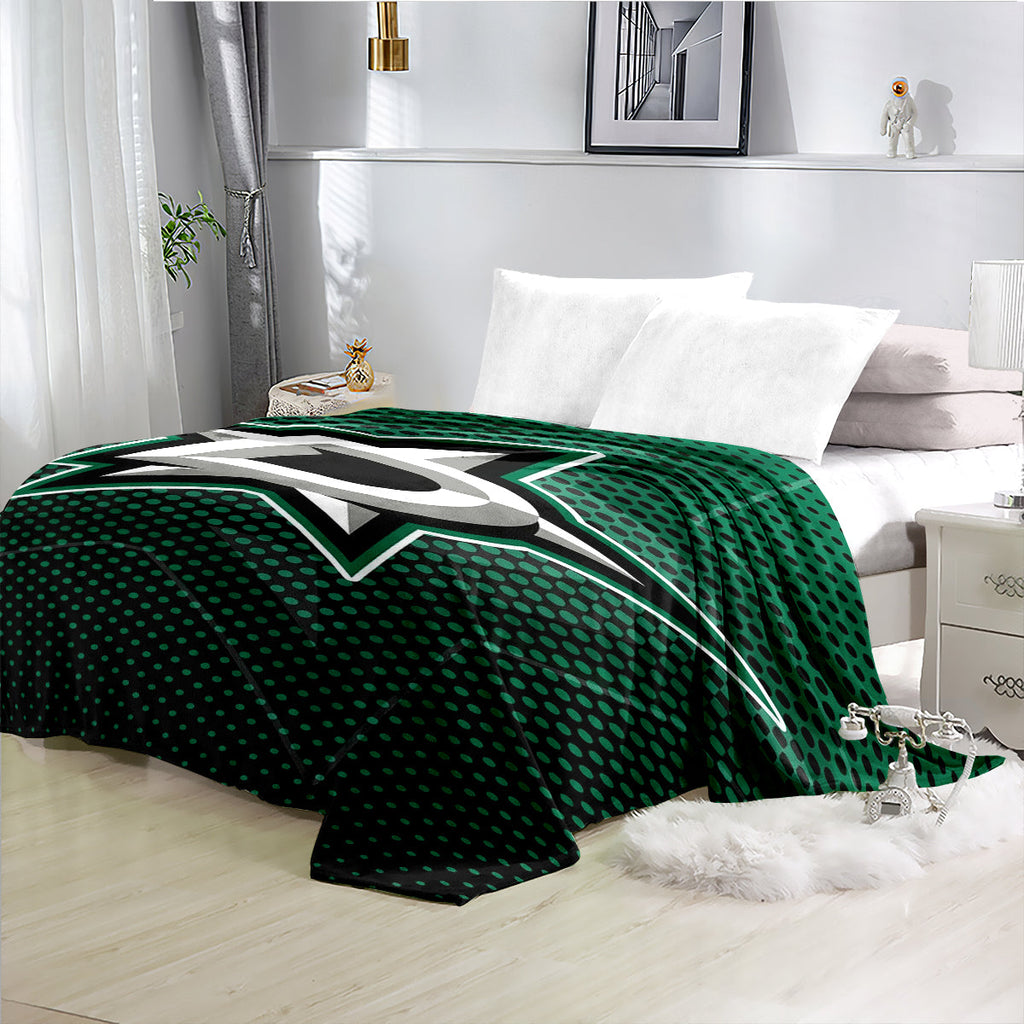 Dallas Stars Hockey Team Flannel Fleece Throw Blanket