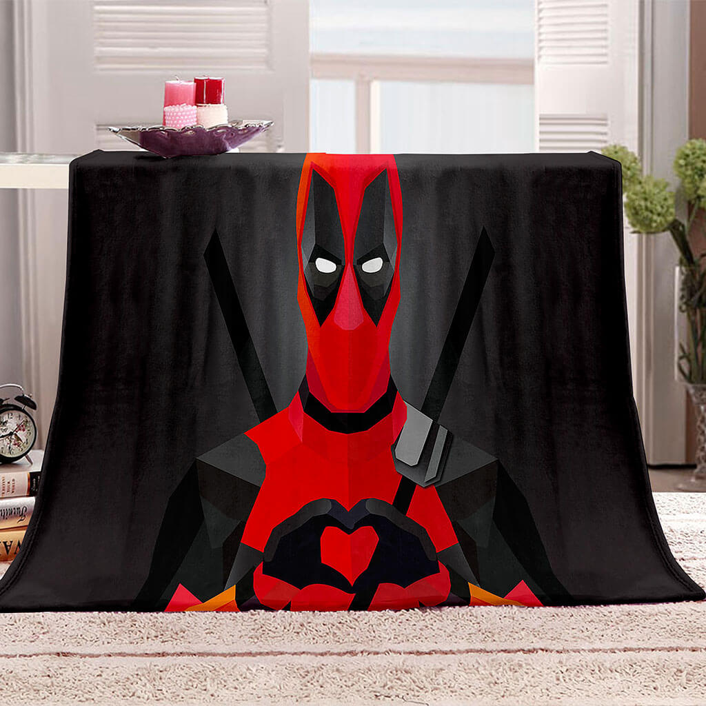 2026 NEW Deadpool Pattern Blanket Flannel Throw Room Decoration