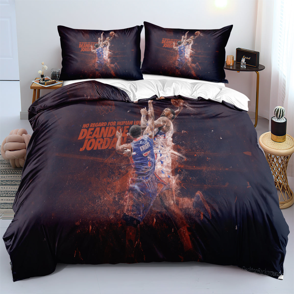 Detroit Pistons Bedding Set Quilt Cover Without Filler