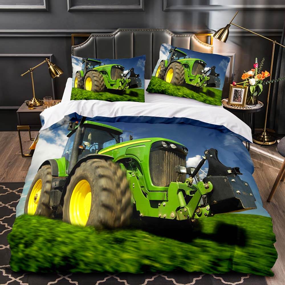 2026 NEW Farming Tractor Bedding Set Duvet Cover Without Filler