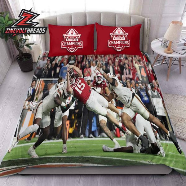 Fernando Mendoza’s Fourth-Down Touchdown Dart An Iconic Play And Image Heisman Winner National Champions Bedding Set