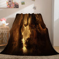 2026 NEW Fiercely Lion Flannel Blanket Room Decoration