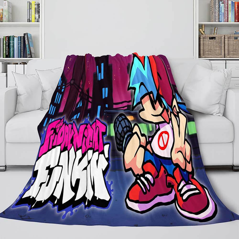 2026 NEW Friday Night Funkin Cosplay Flannel Blanket Warm Throw Bed Blankets