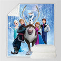 Frozen Anna Elsa Princess Blanket Sherpa Fleece Throw Blanket for Kids Adults