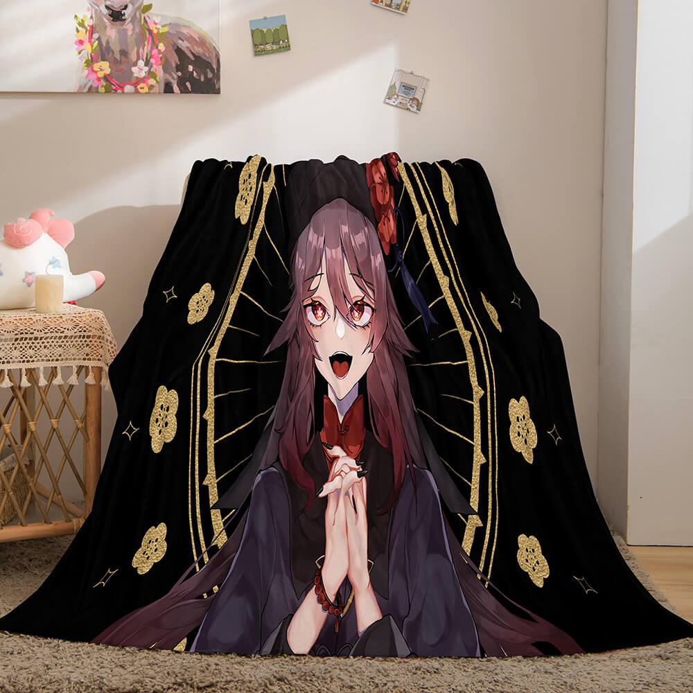 2026 NEW Game Genshin Impact Flannel Caroset Throw Cosplay Blanket