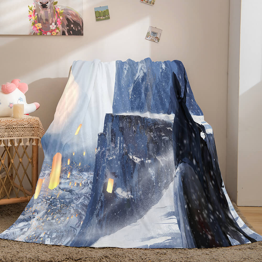2026 NEW Game Ghost Blade Cosplay Flannel Fleece Blanket