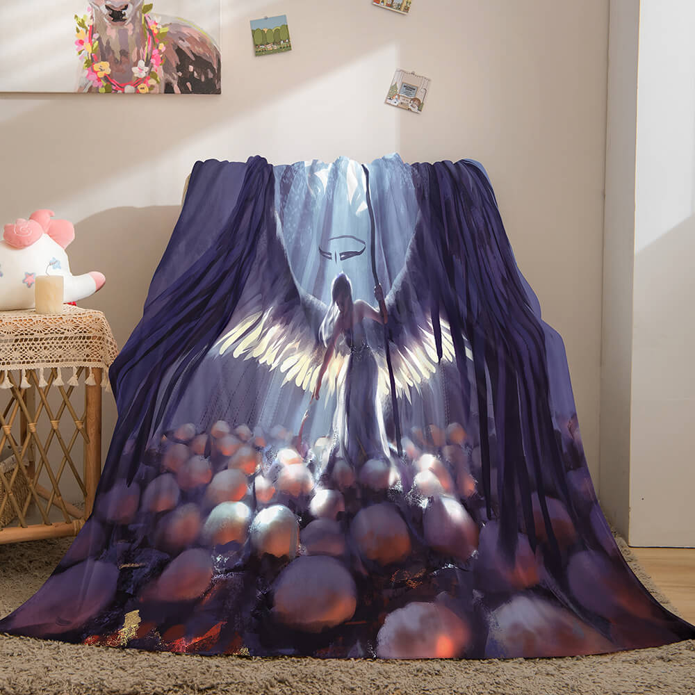 2026 NEW Game Ghost Blade Cosplay Flannel Fleece Blanket